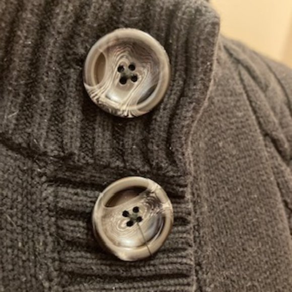 Black Dalia Cable Knit Button Up Sweater - Picture 2 of 8